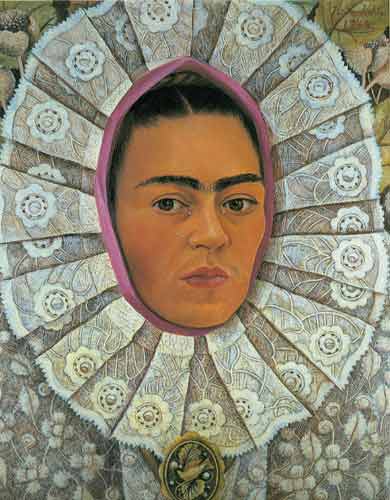 Frida Kahlo, Self-Portrait with Monkey and Parrot Fine Art Reproduction Oil Painting
