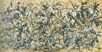 Jackson Pollock, (Composition with Pouring II) Fine Art Reproduction Oil Painting