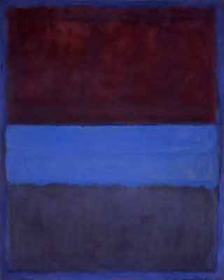Mark Rothko, Blackish Green Tone on Blue Fine Art Reproduction Oil Painting