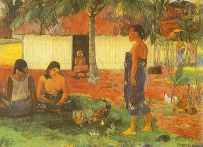 Paul Gauguin, The White Horse Fine Art Reproduction Oil Painting