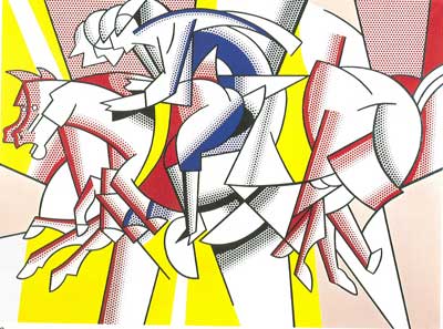 Roy Lichtenstein, Two Paintings with Dado Fine Art Reproduction Oil Painting