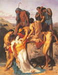 Riproduzione quadri di Adolphe-William Bouguereau Zenobia trovata da Shepherds sulle banche