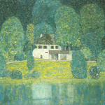 Riproduzione quadri di Gustave Klimt Il Litzbergkeller sull'Attersee