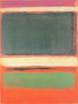 Riproduzione quadri di Mark Rothko Magenta, Nero, Verde su Arancia