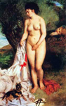 Riproduzione quadri di Pierre August Renoir Bath con un Griffon