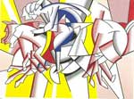 Riproduzione quadri di Roy Lichtenstein Cavaliere rosso