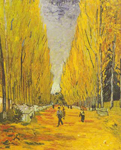 Riproduzione quadri di Vincent Van Gogh Les Alyscamps (spessa vernice Impasto)